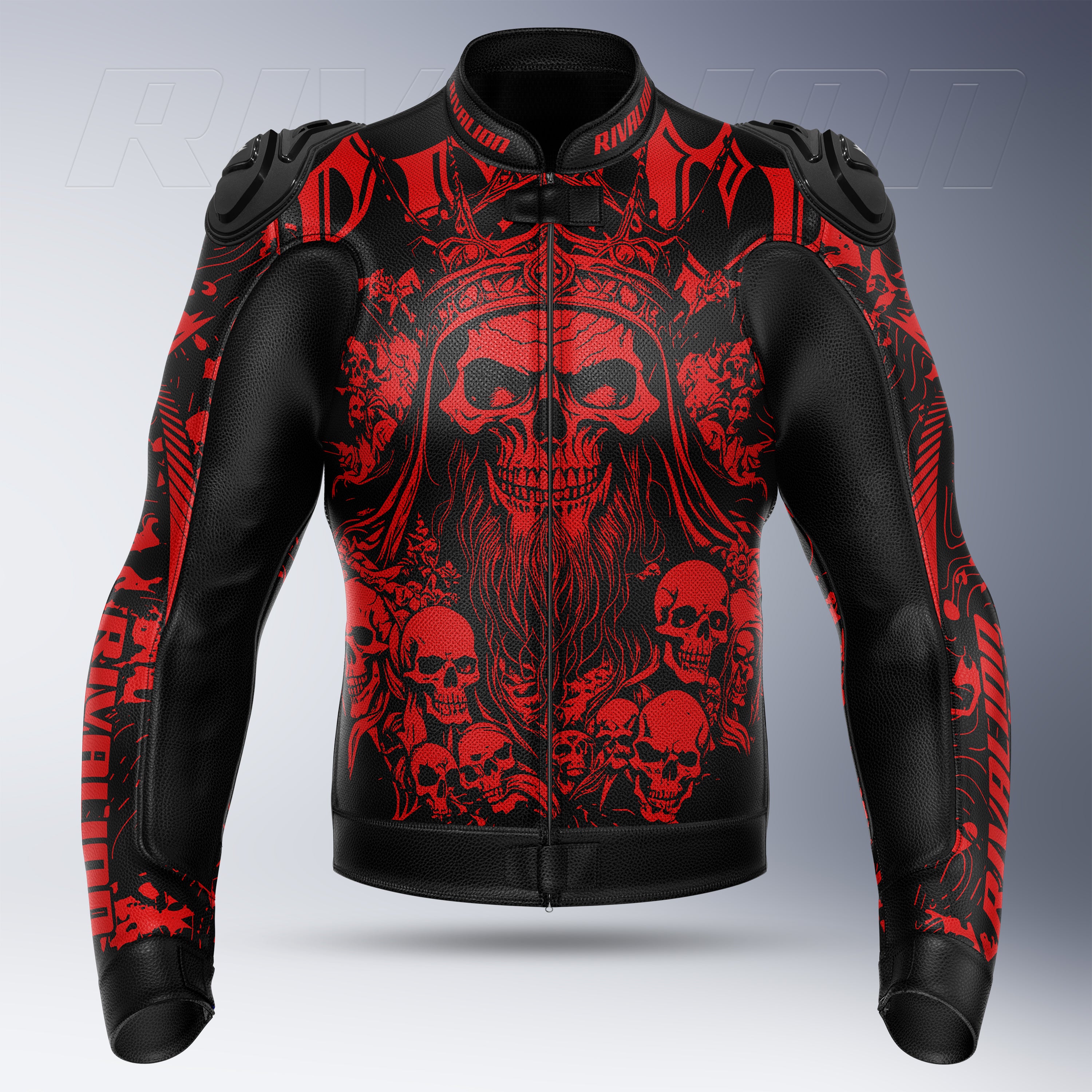 Red Crash Cult Skull Rider Jacket
