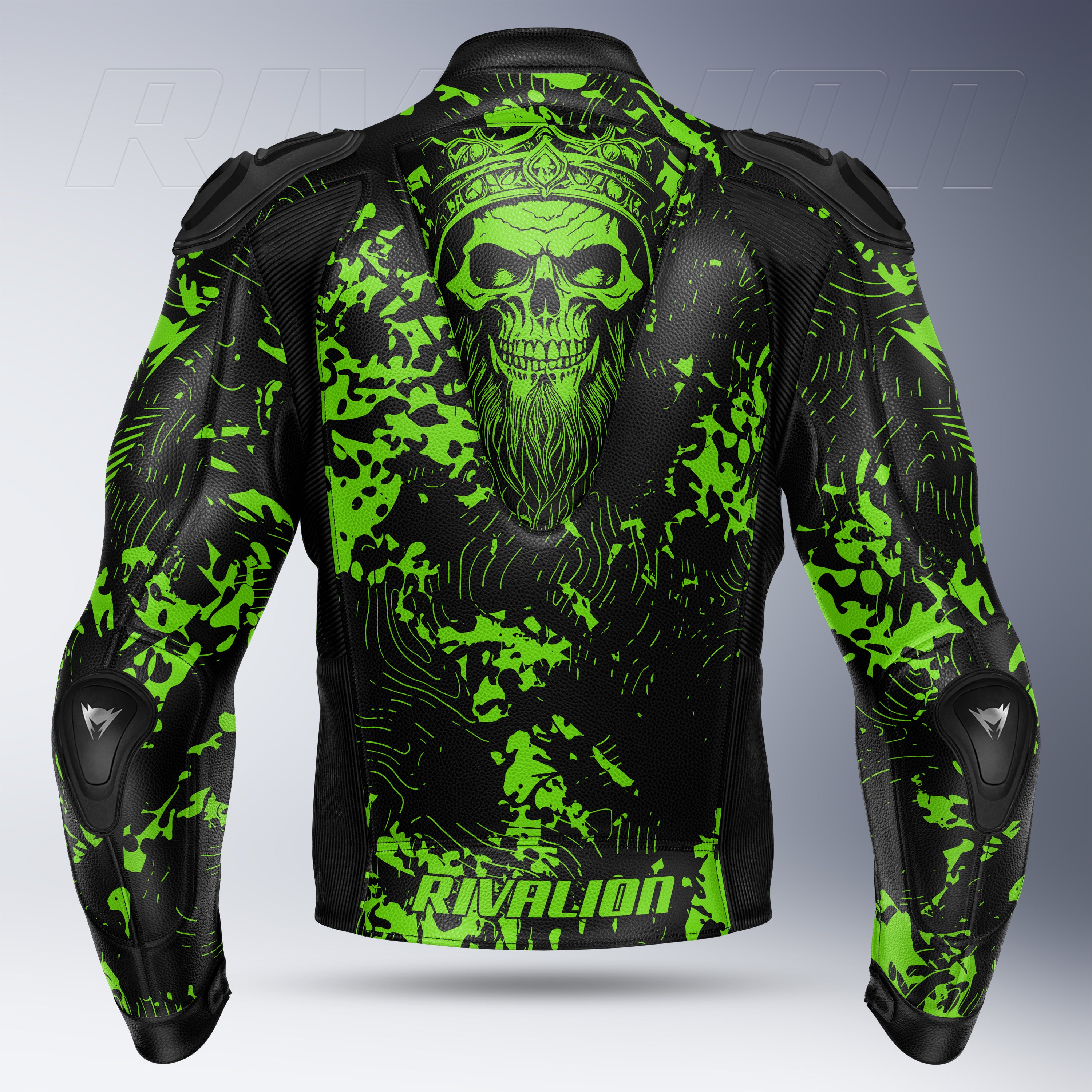 Green Crash Cult Skull Rider Jacket