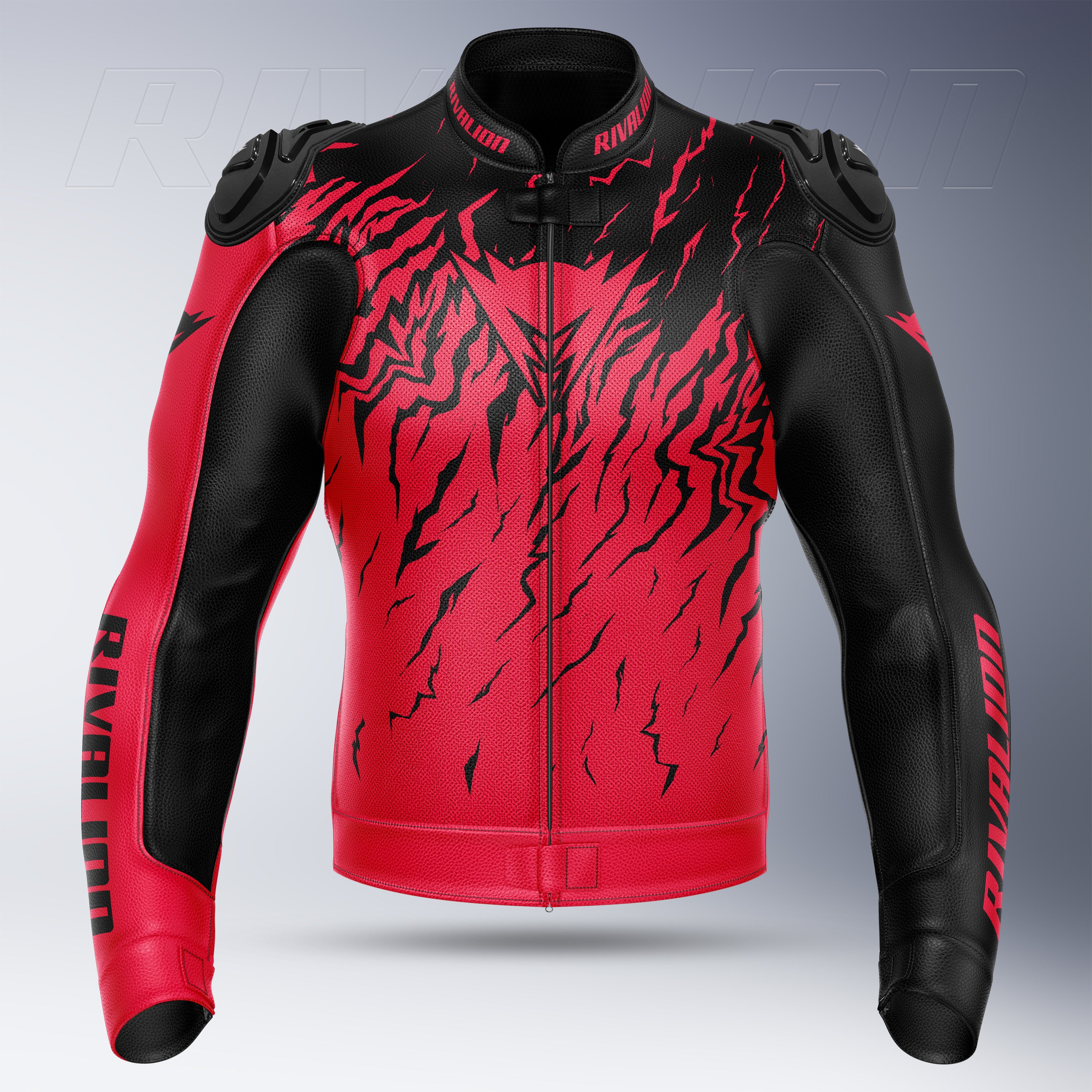 Red Storm Rider Leather Jacket