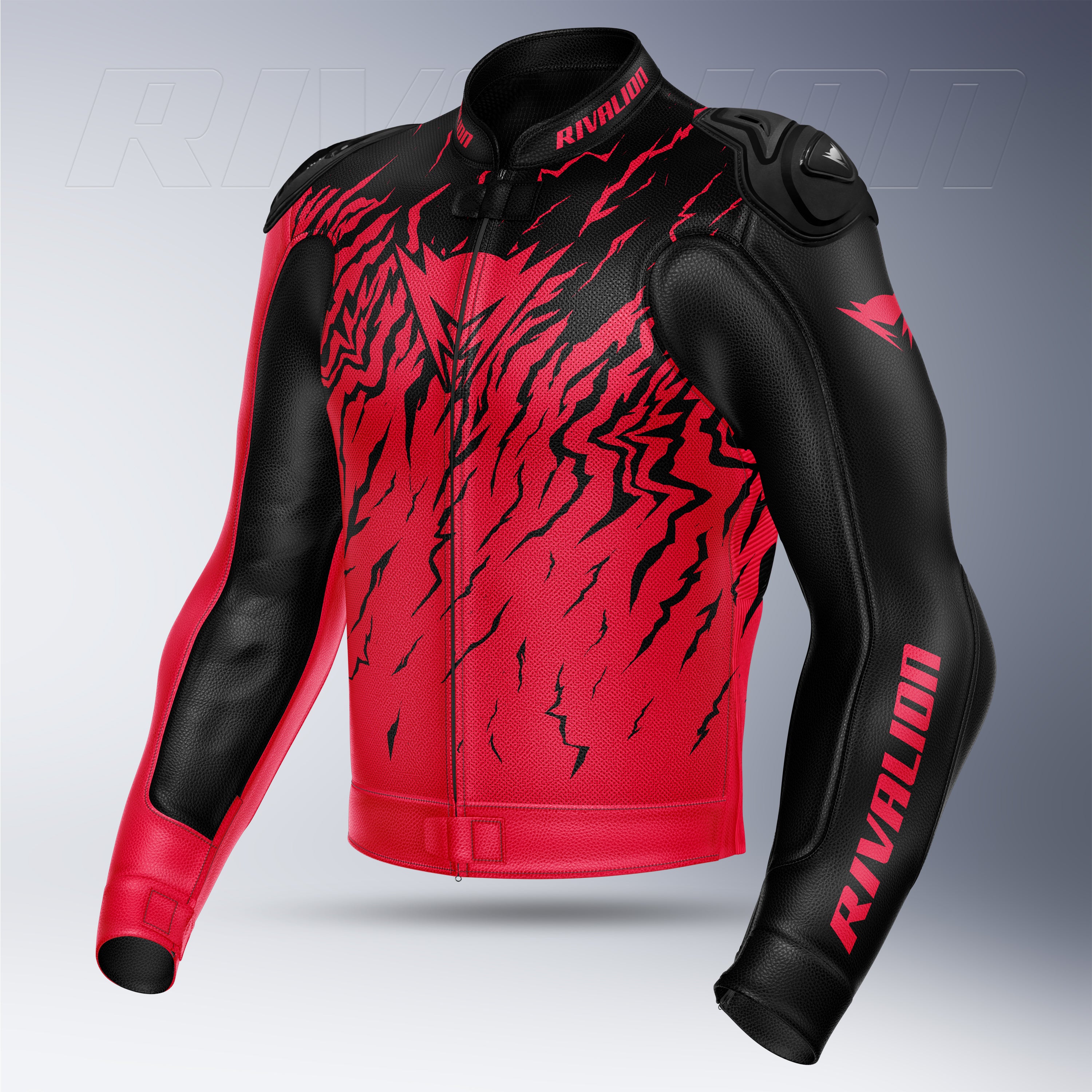 Red Storm Rider Leather Jacket