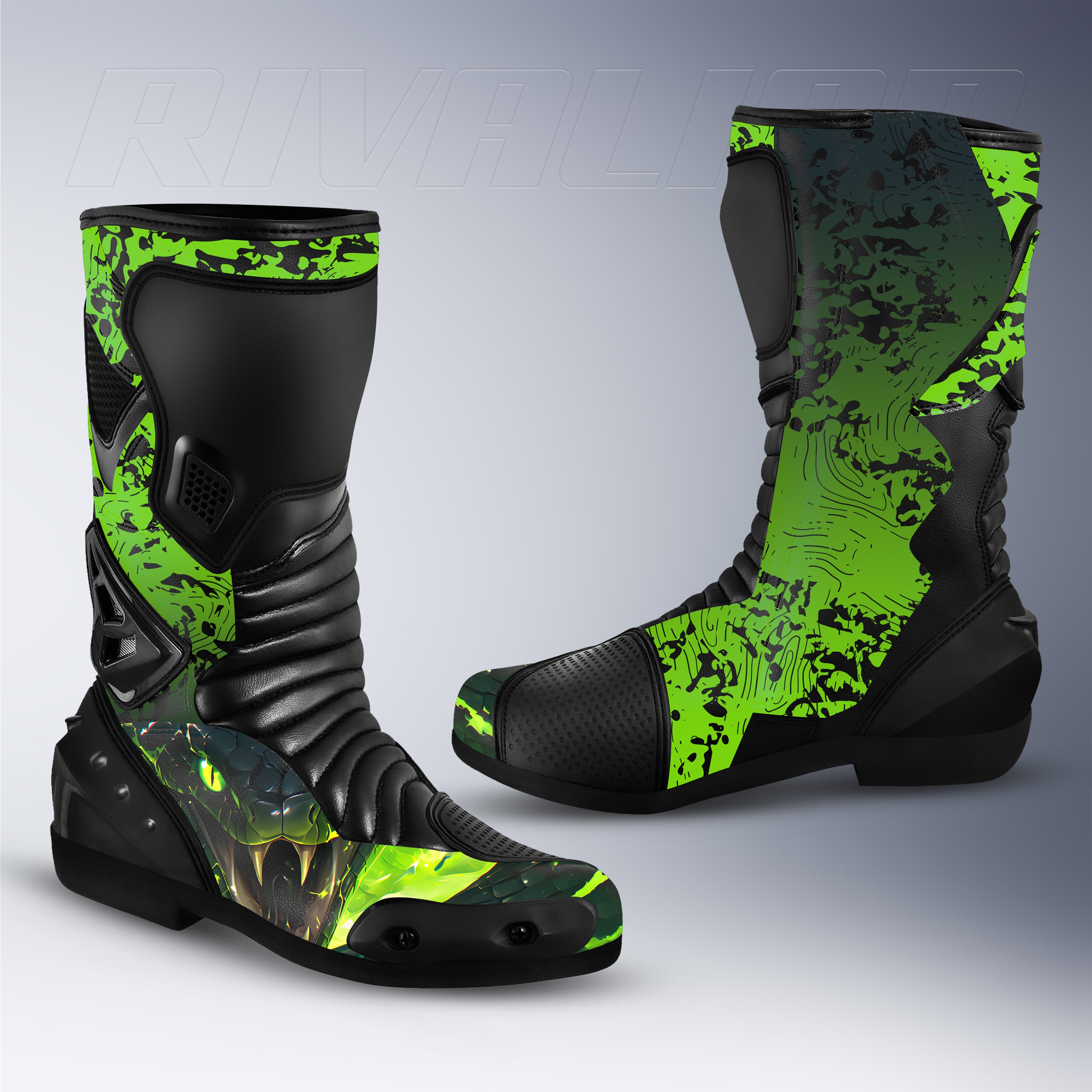 Snake Strike Leather Boots