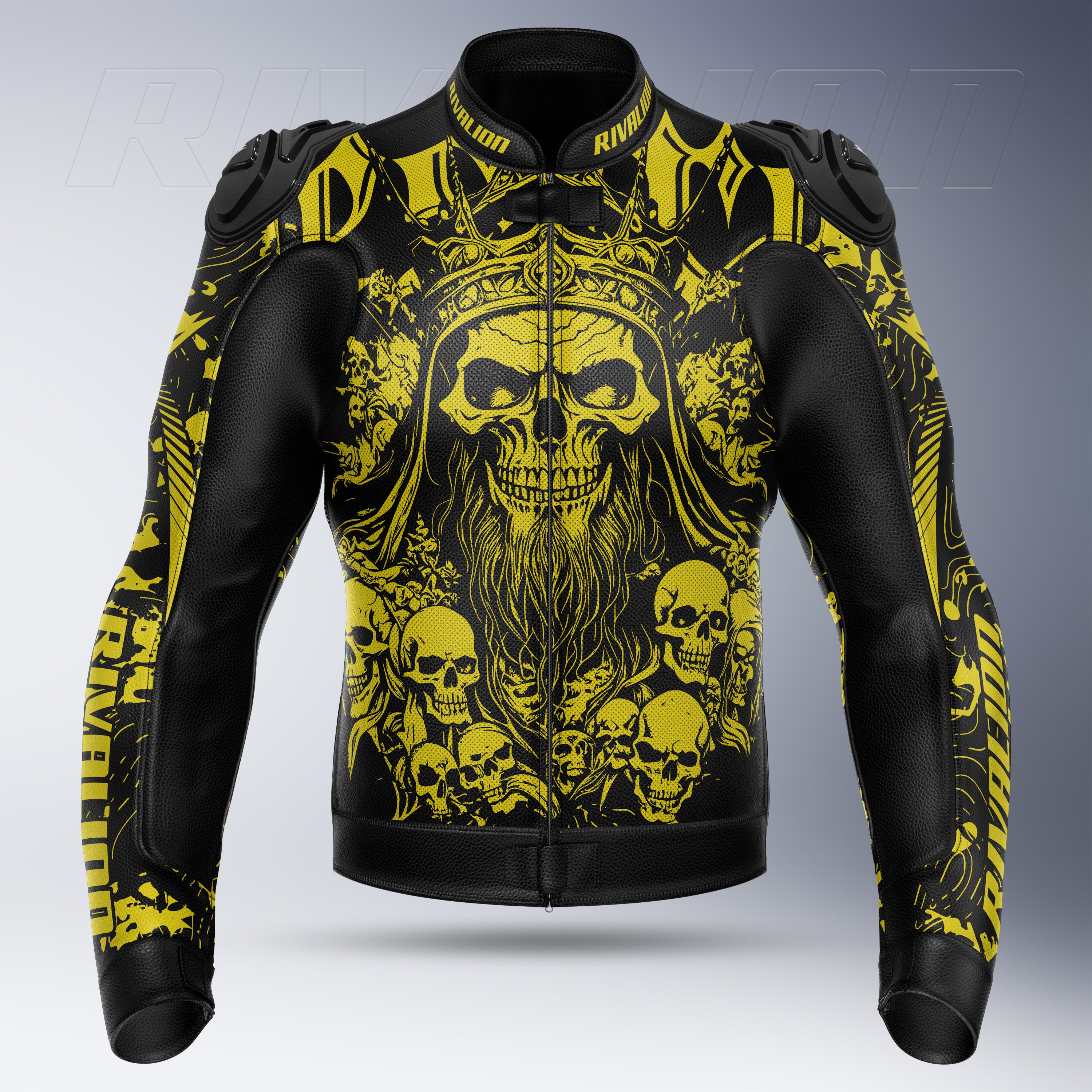 Yellow Crash Cult Skull Rider Jacket