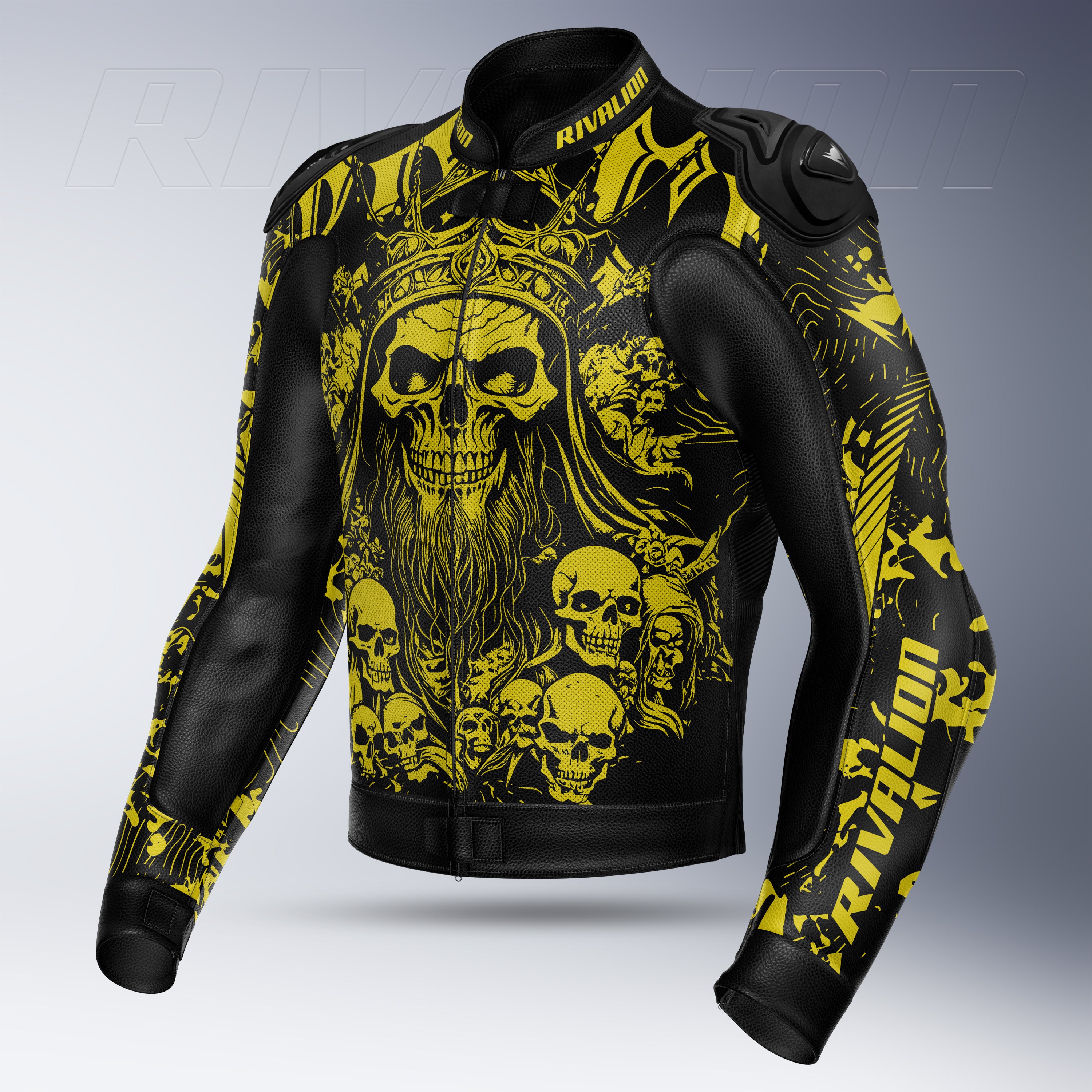 Yellow Crash Cult Skull Rider Jacket