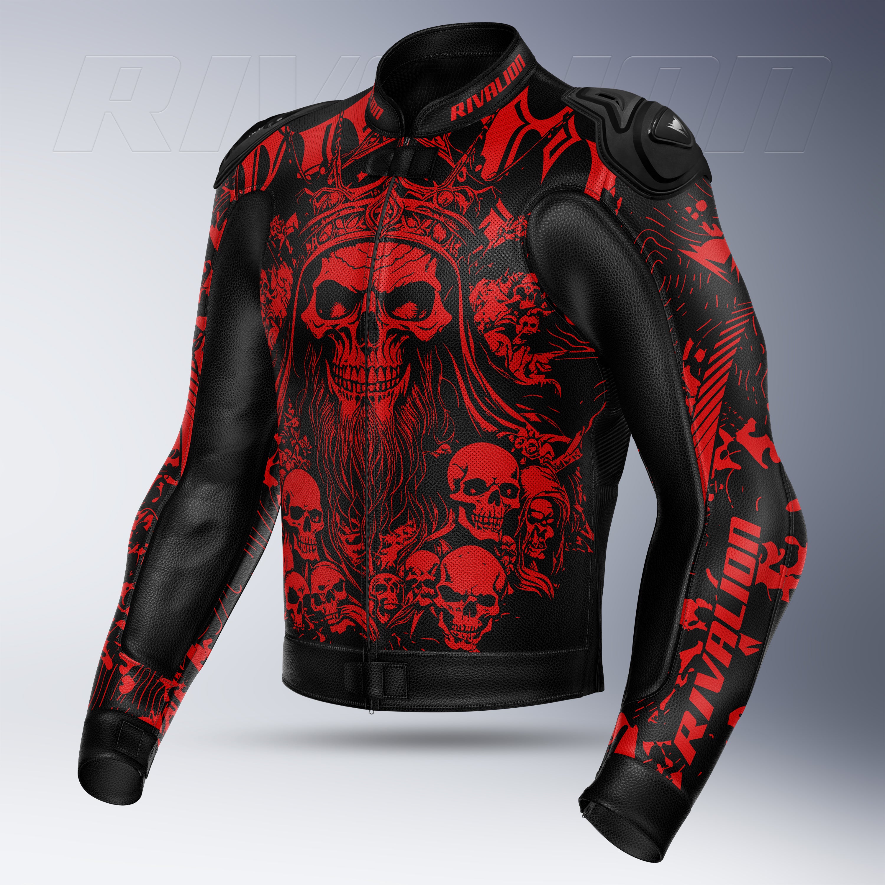 Red Crash Cult Skull Rider Jacket